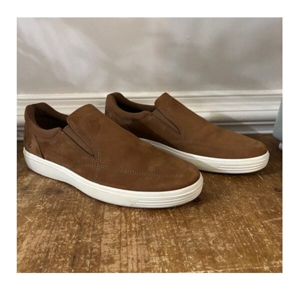 ECCO Slip On Shoes Casual Sneaker Loafer Brown US Size 13 - 13.5 - Picture 1 of 9